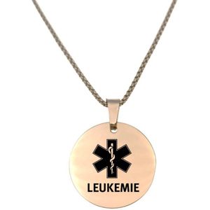 Ketting | Rond | RVS | Rosegoud | Leukemie