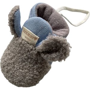 Baby-Slofje - Pantoffels - Blauw - Slofjes met Rubber Zool - 0-6 Maanden