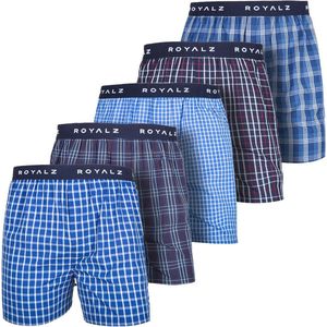 5-Pack Heren Boxer Shorts Amerikanen Stijl - Katoenen Boxers met Ruitpatroon