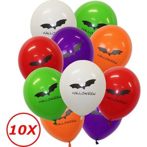 Halloween Versiering Decoratie Helium Ballonnen Feest Versiering Halloween Accessoires Ballon Mix Vleermuis – 10 Stuks