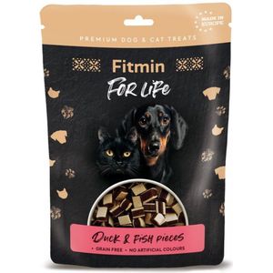 Fitmin For Life Eendstukjes met vis voor honden en katten 6 x 70 g