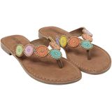 Lazamani - Luna - Teenslippers - Bruin - Oranje - Lichtblauw - Donkerblauw - Roze