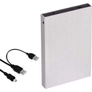 Harde Schijf Extern - Draagbare - 1TB Opslag - Zilver