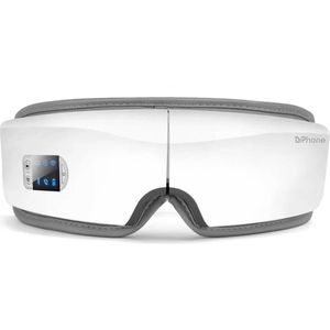 DrPhone VisionEase – 4D Oogmasseur – Prossionele Oogmasseur – Bluetooth & Muziek Afspelen – Met Elastische Band – Massage - Wit