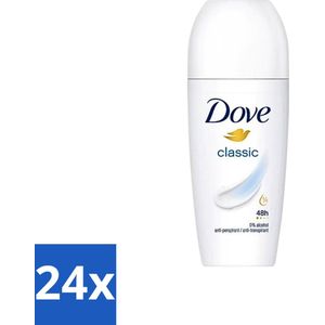 24 x Dove Classic - Deodorant Roll-on - 50 ml - Deodorant - Antitranspirant - Dove - Roll-on - Hydraterend