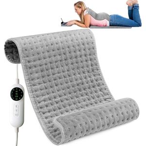 Vivva - Warmtekussen Elektrisch - Verwarmingskussen - Nekverwarmer - Rugverwarmer - 30x60 cm - Grijs - WARMY