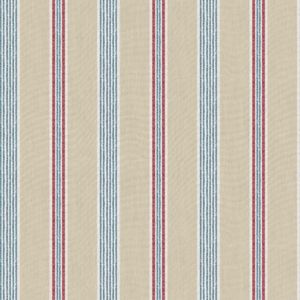 Blooming Garden 6 - Retro Strepen - Vliesbehang - Behang - Muurdecoratie - Wanddecoratie - Blauw/Roze - 0,53 x 10,05 M.