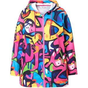 Angel of Style Angel of Style - Dames - Hoodie-jack sweatstof all-over print capuchon - Multicolor - Maat 42