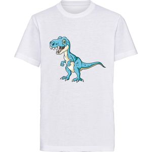 Blue Dinosaurus - Dino T-shirt - T-shirt kinderen - Maat 140 (9 - 10 jaar)