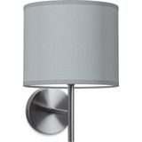 Home Sweet Home wandlamp Bling - wandlamp Mati inclusief lampenkap - lampenkap 20/20/17cm - geschikt voor E27 LED lamp - lichtgrijs