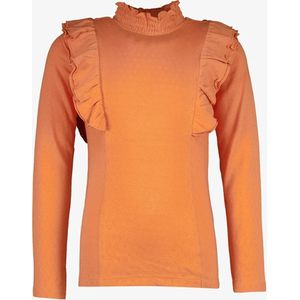 TwoDay meisjes shirt met ruches oranje - Maat 146/152