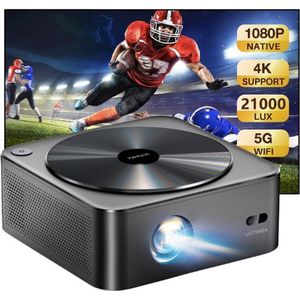 Stemily - Beamer - 21.000 Lumen - Wifi - Bluetooth - 1080P Full HD