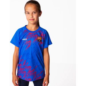 FC Barcelona Voetbalshirt Kids - Blauw - Maat 116 - Sportshirt Kinderen - Blauw