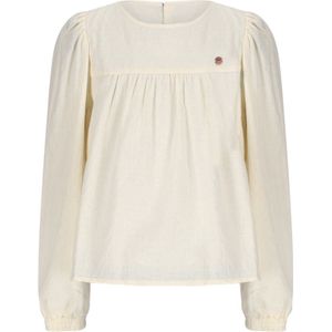 NONO - Tirzy Dobby Poplin Blouse - Pearled Ivory - Maat 122-128
