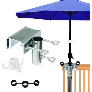 Schneider Tafelklem voor tuinparasols - verstelbaar - diameter 25-38 mm - balkonleuning - horizontaal - parasolhouder - reling - tuin .