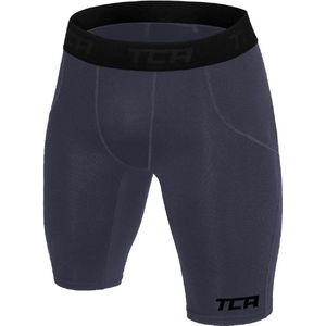 TCA Jongens SuperThermal Compressie Basislaag Thermische Onderbroek Shorts - Donkergrijs, 6-8 Jaar