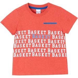 T-shirt voor jongens bedrukt met witte letters