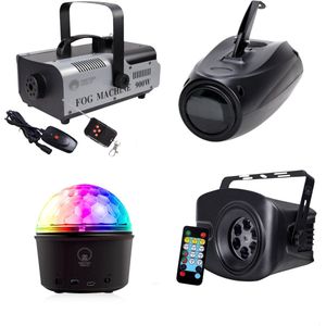 Discolamp Party Box - Rookmachine 900W - 2x Patronenlamp - Bluetooth Discobal