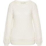 Usha - Pullovers - Wolwit - Effen - Lange Mouw - Normale Pasvorm