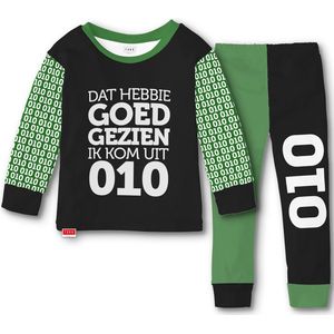 Tukk jammies Rotterdam groen/zwart pyjama mt.62