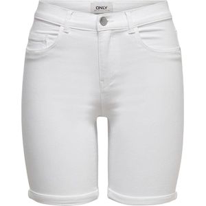 Only Broek Onlrain Life Mid Long Shorts Noos 15176847 White Dames Maat - S