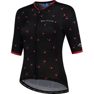 Rogelli Fruity Fietsshirt - Korte Mouwen - Dames - Zwart, Rood - Maat S