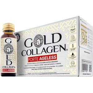 Gold - Collagen Forte Ageless - Collageensupplement - 12.000 mg Gehydrolyseerd Marien Collageen - Met Hyaluronzuur en Ceramiden