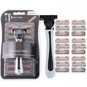 Safety Razor RVS + 18 Scheermesjes - scheermes - Veiligheidsscheermes - Duurzaam Scheermesje