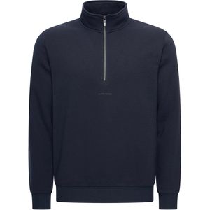Mario Russo Basic Sweater Half Zip - Trui Heren - Sweater Heren - Coltrui Heren - Half Zip Heren - Navy