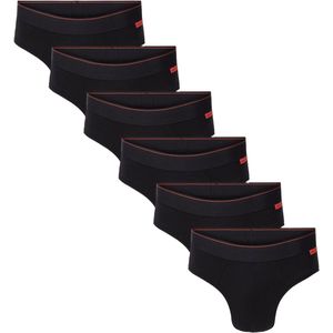 Undiemeister Slip Heren - 6-Pack - Volcano Ash (Zwart) - Mellowood Tencel - Naadloos - Ademend - Onderbroeken Heren - Slips - Maat XXL
