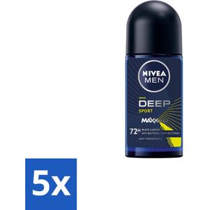 NIVEA MEN - Deodorant Roller - Deep Sport - 50 ml - Bulkverpakking - 5 stuks