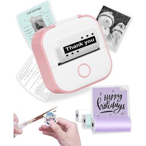 Mini-labelprinter voor smartphone met thermisch papier - Bluetooth fotoprinter voor stickers en etiketten