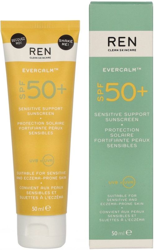 REN Evercalm Sensitive Support Sunscreen - Zonnebrand - SPF50+ - 50 ml