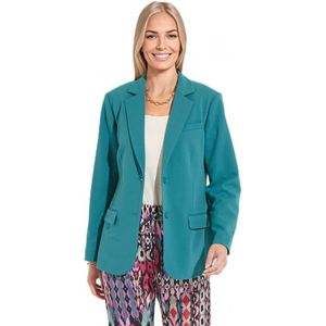 Effen blazerjasje met rechte snit en getailleerde kraag