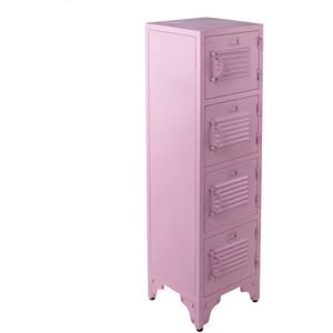 Lockerkast Roze - Locker Met 4 Deuren - Lockerkast metaal