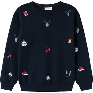 NAME IT NKNRKRINGLE NREG SWEAT BRU Unisex Trui - Maat 122/128