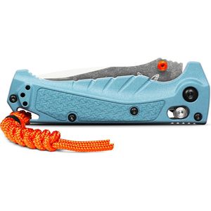 Benchmade Adira Magnacut Steel Blue Zakmes + Paracord Vouwmes Vismes Inklapbaar Mes Stonewash Coated