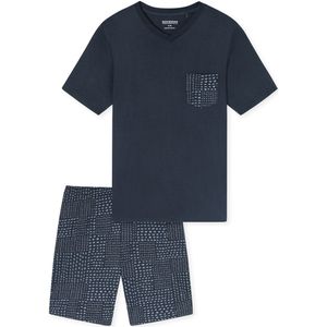 Schiesser shortama donkerblauw