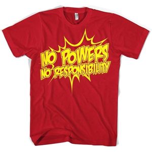 Hybris No Powers No Responsibility T-Shirt Red-S