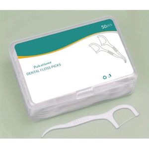 Tandzijde Flossticks: Tandverzorging Flossers met Y-Vormig Design - Wegwerp Tandreiniger Sticks (50 Stuks) - Tandenfloss, Tanddraad, Mondhygiëne, Interdentale Reinigers, Ragers, Tandplak Verwijderaar