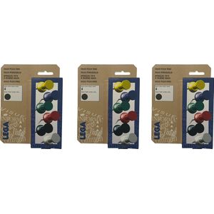Lega Maxi Push Pins Zwart 3 x 4 stuks