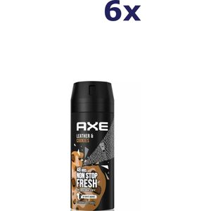 6x Axe deospray leather and cookies 150ML
