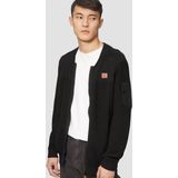 s.Oliver - Gebreid Vest - Bruin/Zwart - Lange Mouw - Normale Pasvorm