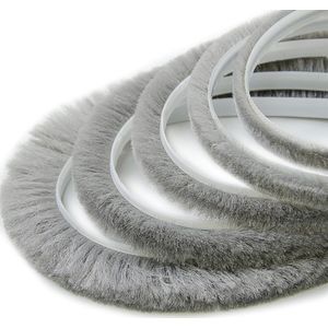 Hoogte 15 mm Borstelafdichting voor Deuren en Ramen - 1 Meter Zelfklevende Tochtstopper Grijs