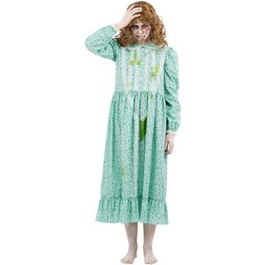 Smiffy's - Horror Films Kostuum - Bezeten Door De Duivel Exorcist - Vrouw - Groen - Medium - Halloween - Verkleedkleding