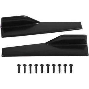 2pcs Zwarte Glanzende Auto Side Skirt - 45cm Achter Skirt Winglets Diffusers Geschikt voor Auto Truck SUV