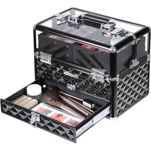 Kapperskoffer - Kapperstrolley - Mobiele Koffer voor Kappers - Beauty Koffer - Pedicure Koffer - Nagelstyliste Koffer - Visagie Koffer - Schoonheidsspecialiste - Zwart