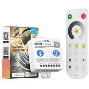WiFi LED Controller met 4 Zones en Afstandsbediening voor RGB/RGBWW LED Strips