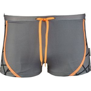 BECO tangram zwemboxer - grijs/oranje - maat 5