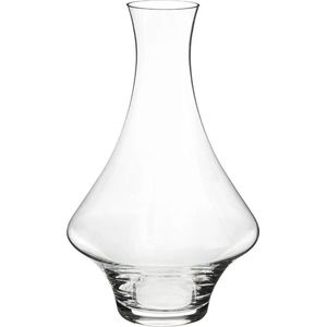 Wijn karaf/decanteer kan 1,65 liter van glas met taps toelopende hals - D16 x H26 cm - Waterkan - Sapkan